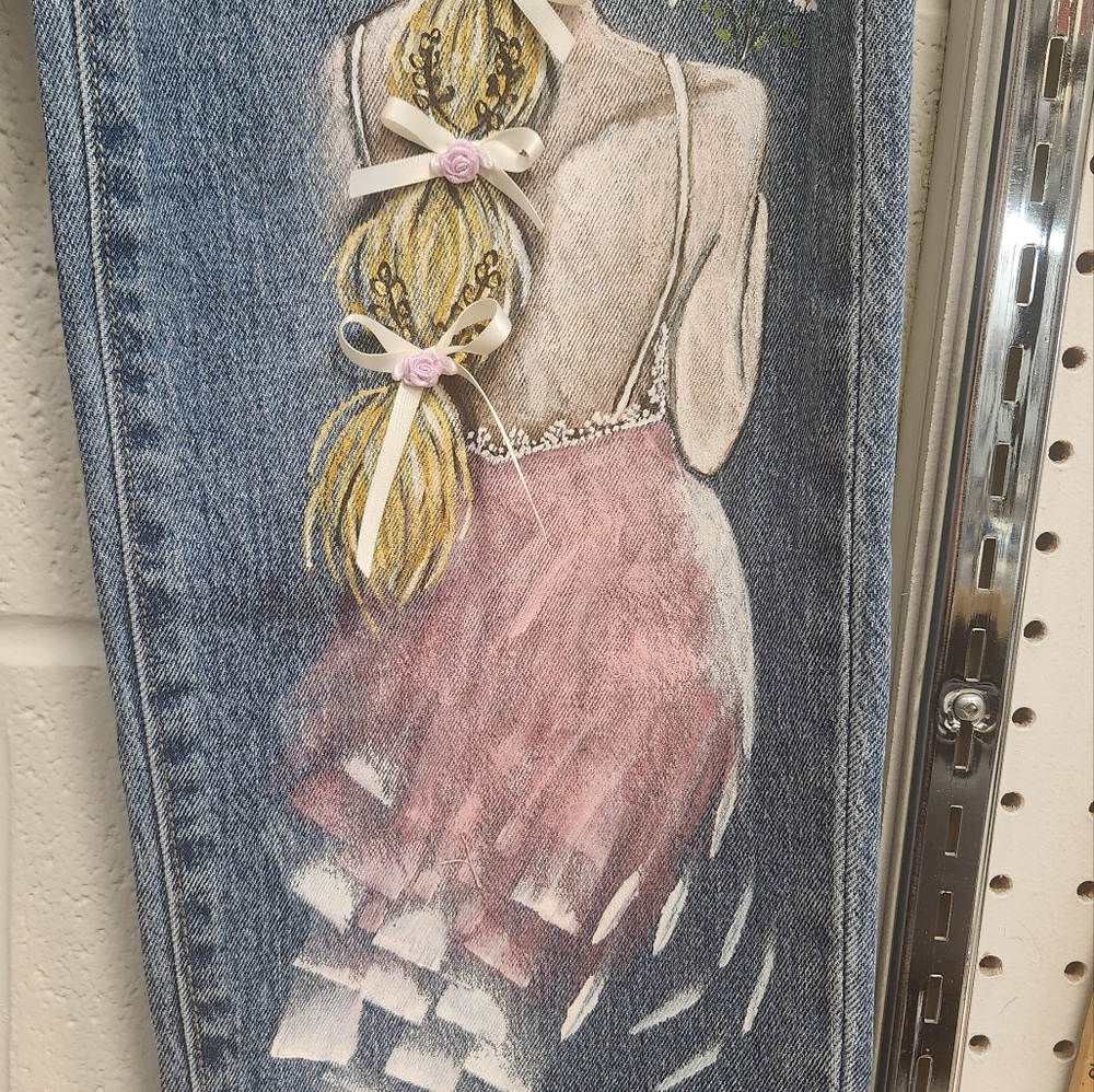 Hand painted jeans - Picture 3 of 7